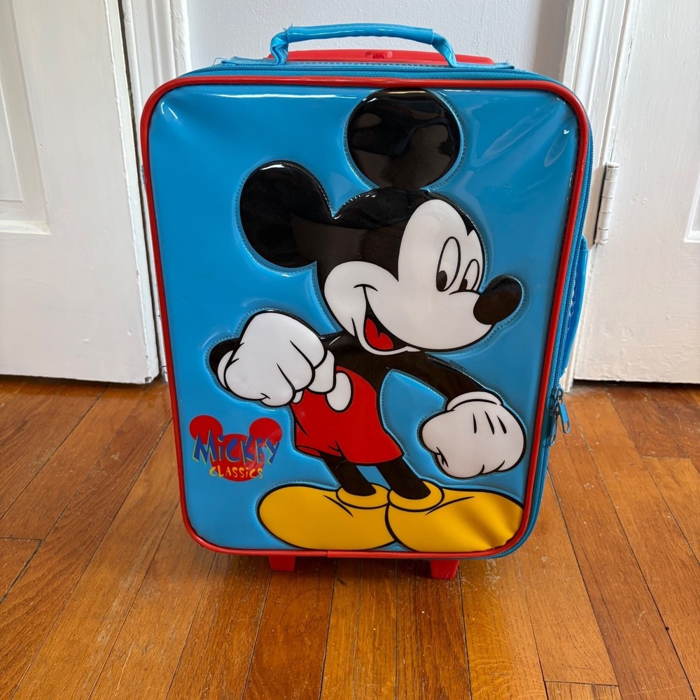 Disney Mickey Classics 18" Rolling Wheels Softside Carry On Suitcase Handle
